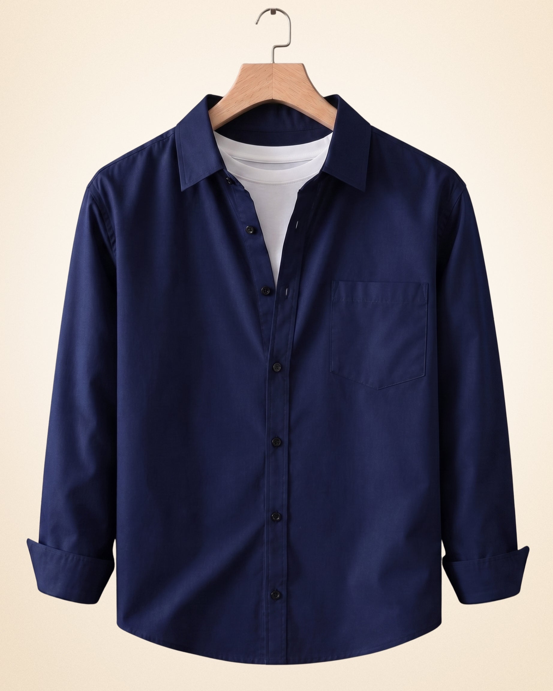 Coofandy Men's Solid Full Sleeve Casual Shirts – Burgundy, Navy Blue and Peach Pink (Pack of 3)