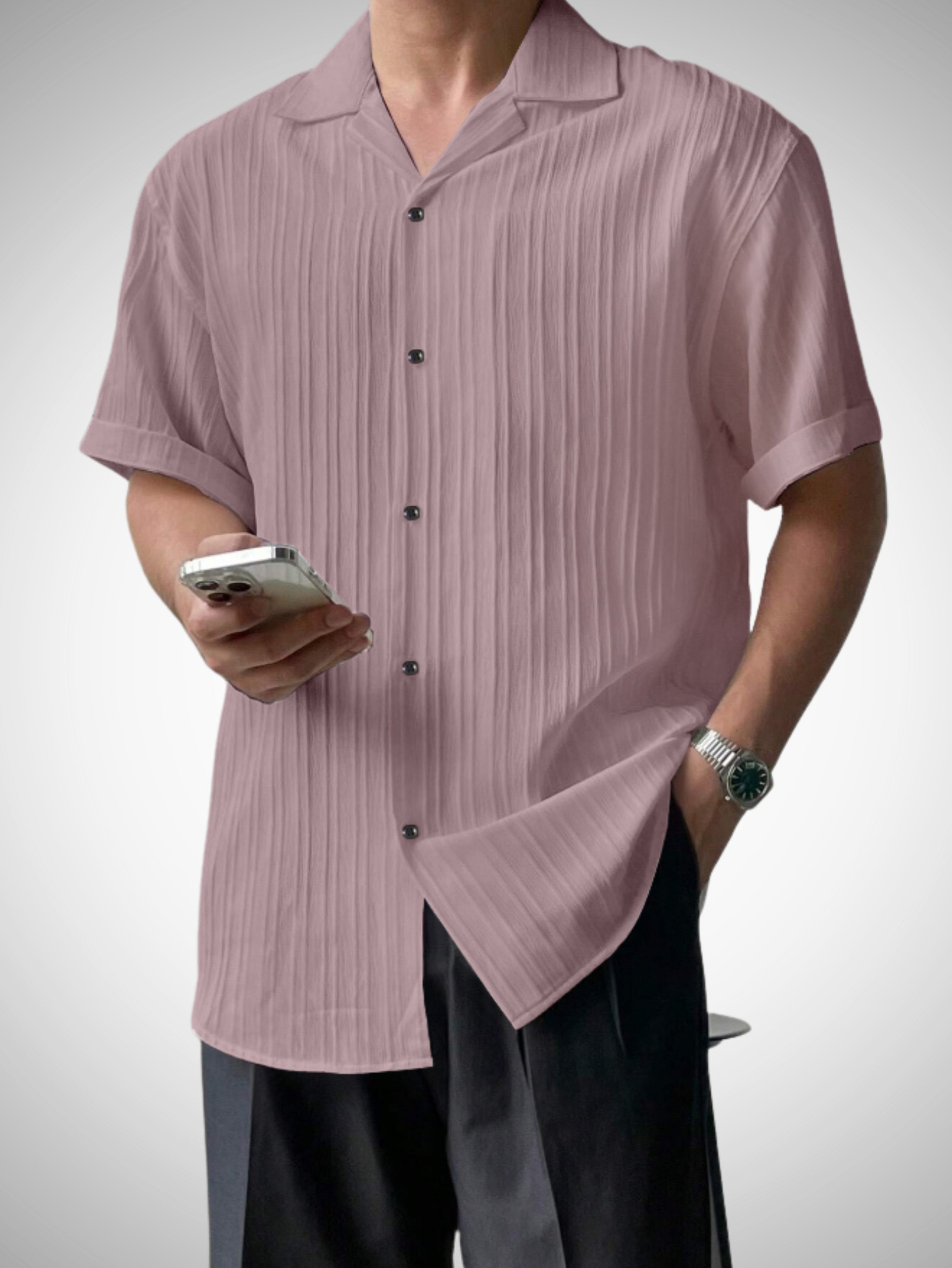 Popcon Half Sleeve PolyCotton Rama & Purple Shirt For Men (Pack Of 2)