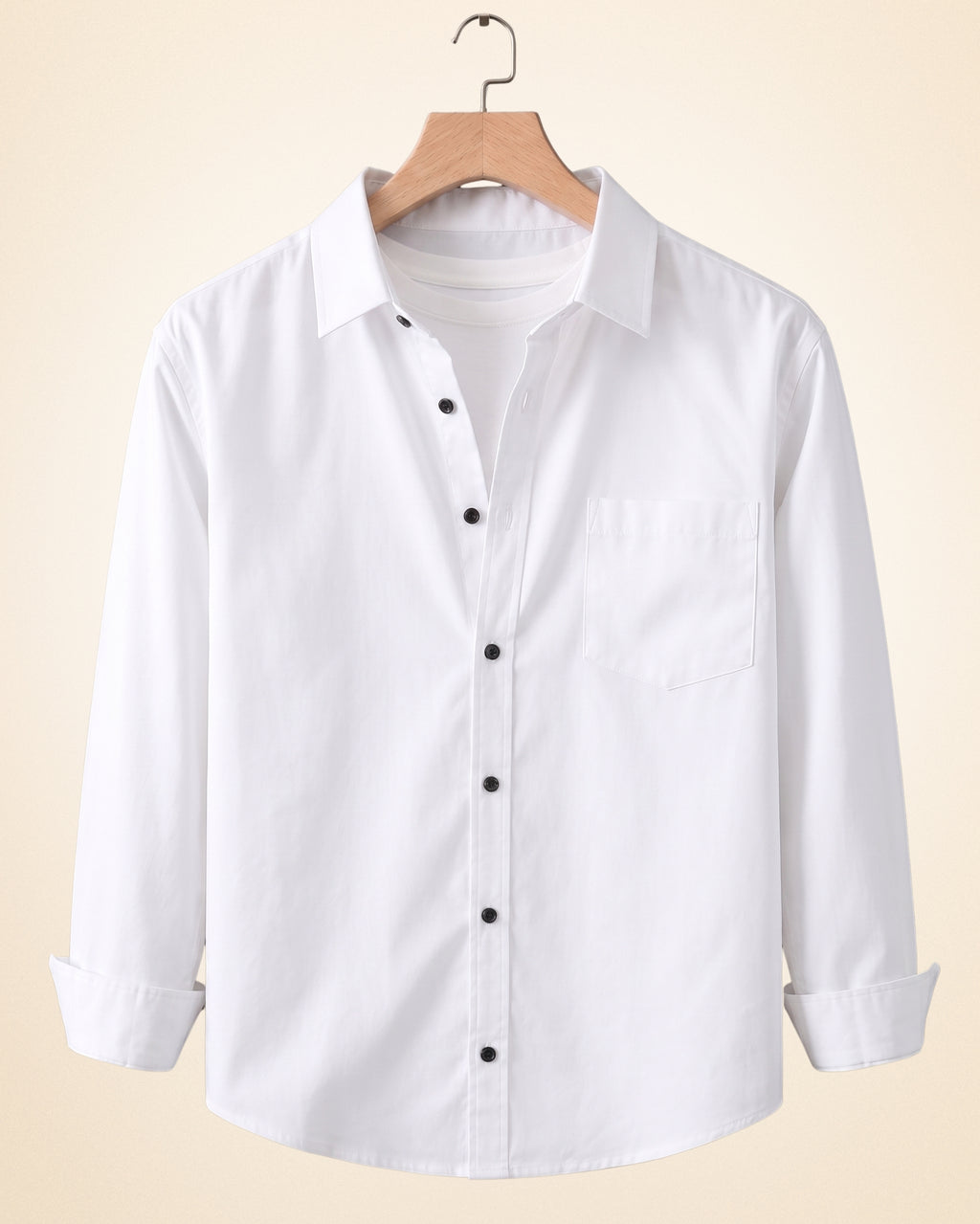 Coofandy Men's Solid Full Sleeve Casual Shirts – Pista, Sky Blue and White (Pack of 3)